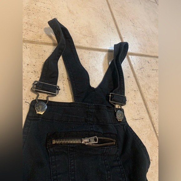 Triple Five Soul Black Cotton Zip Detail Overalls - XS - Picture 5 of 15